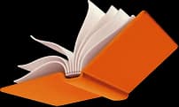 An opened book